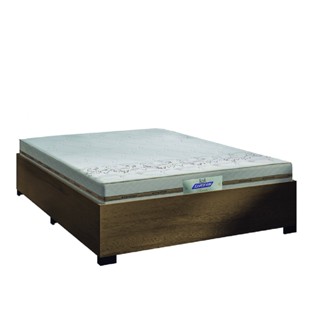 Cama Box Casal Desmontável Com Colchão Molas Flora 138x188x51cm Bege / Cedro Gazin - Suporta até 110