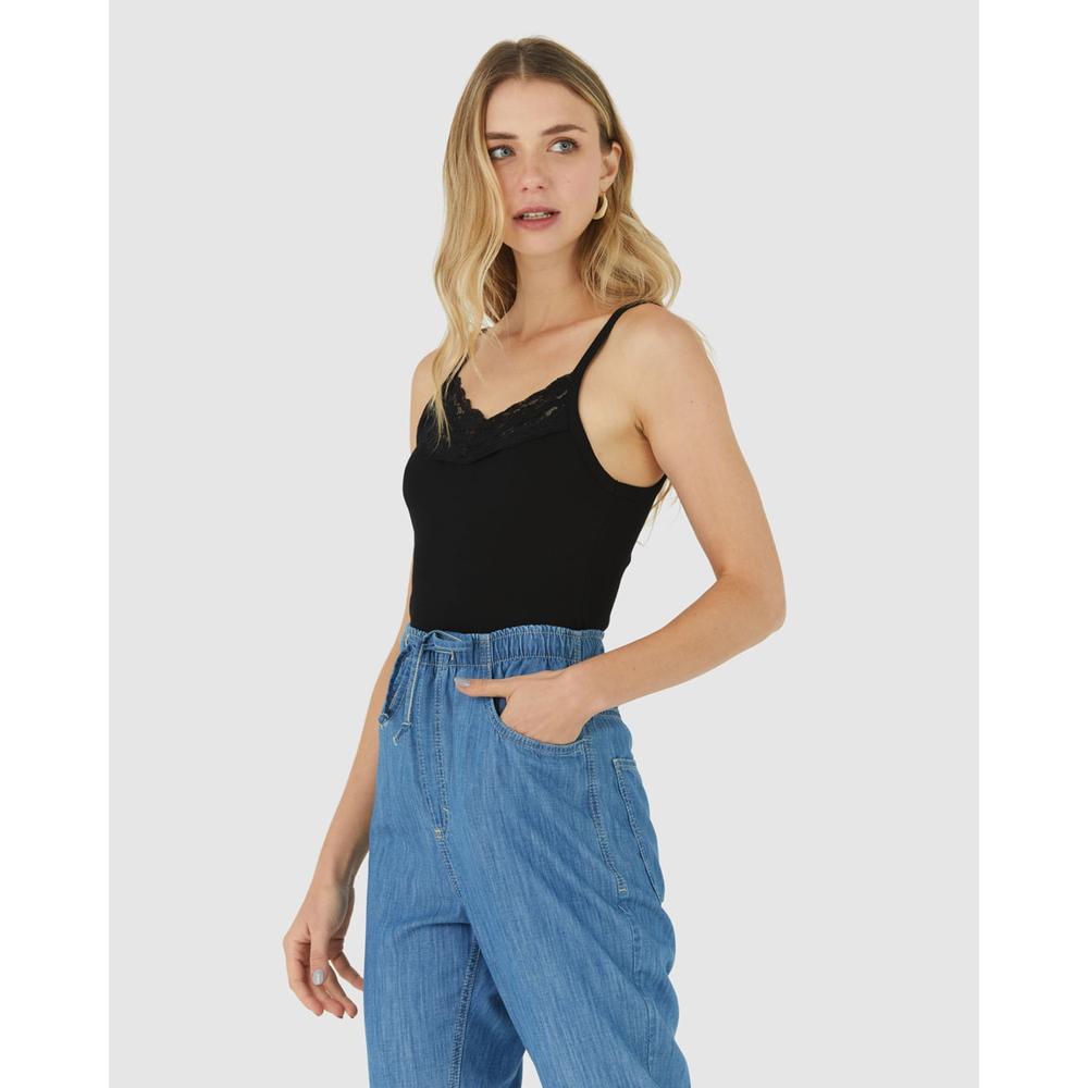 Blusa Básica Feminina Em Ribana Com Renda em Oferta na Shopee