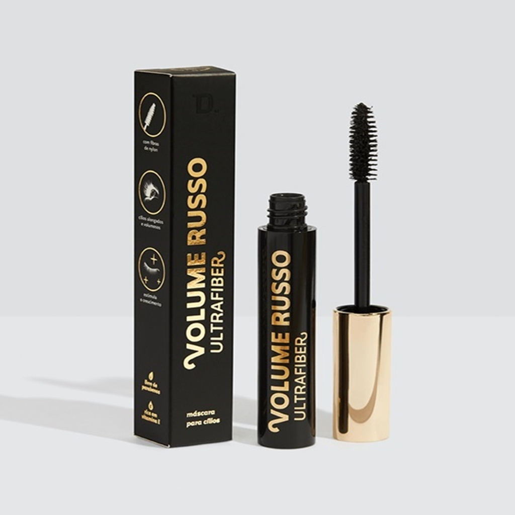 Máscara para Cílios Volume Russo Ultrafiber Dailus I Volume Extremo e Alongamento