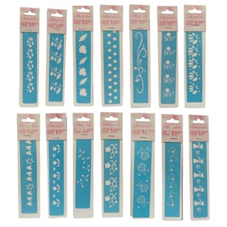 Stencil 16 x 3cm Acrilex (estencil / molde vazado para artesanato) ref.30007 (unidade) em Oferta na Shopee