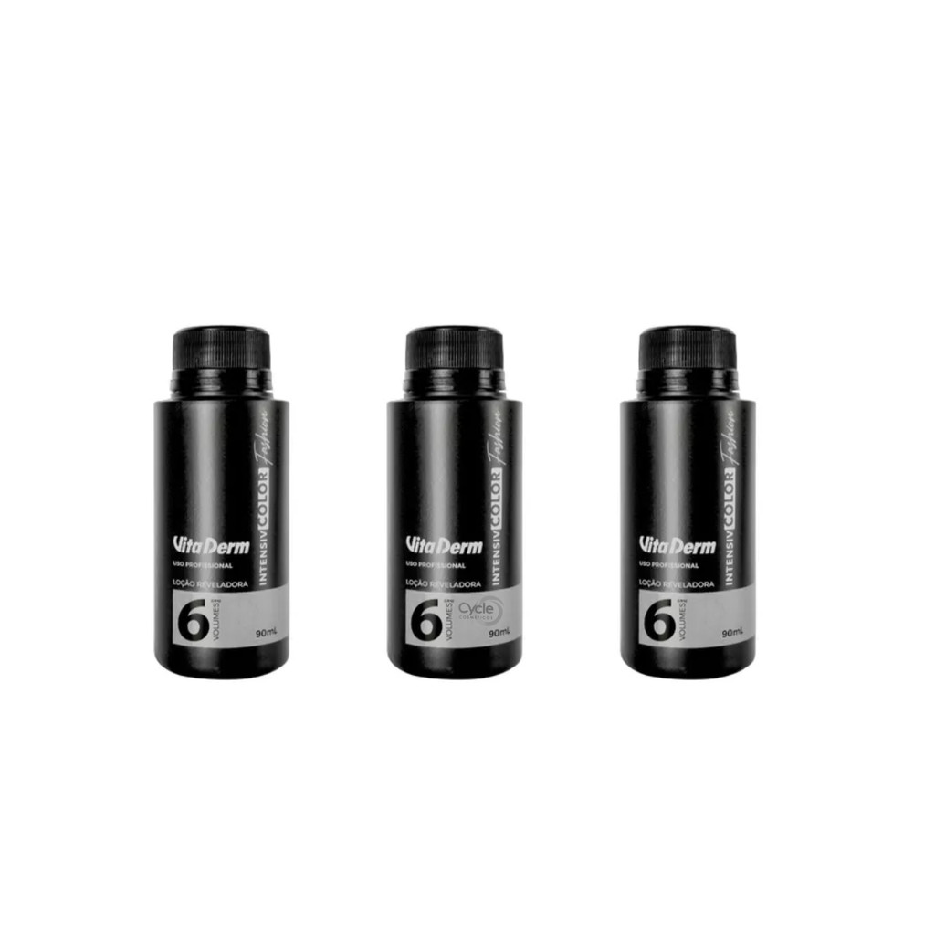 Kit 3 Loções Reveladora Intensiv Vita Derm 6 Vol. 90ml OX
