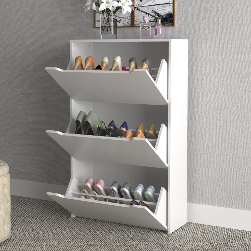 Sapateira 3 Portas 71,1x117,2cm SA3405 Branca Tecnomobili em Oferta na Shopee