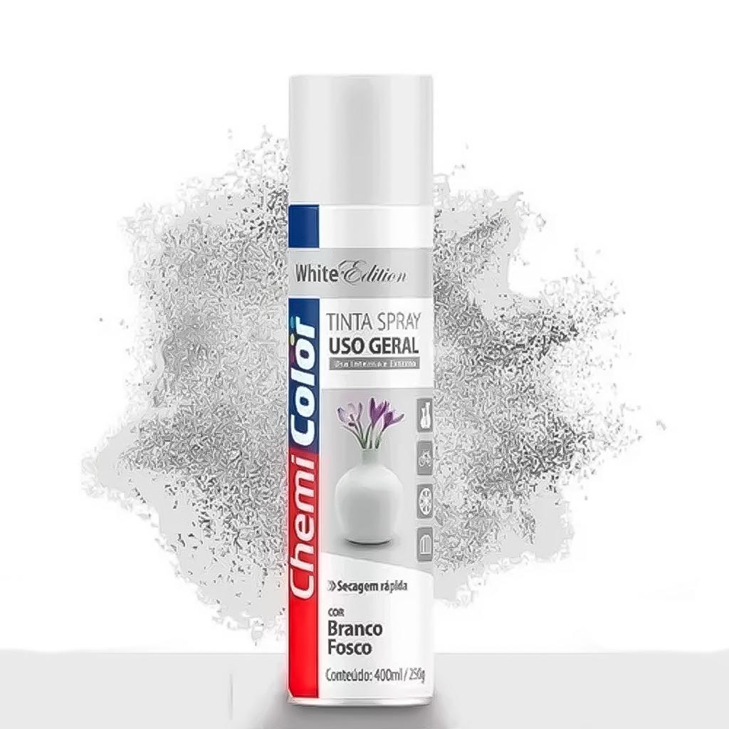Tinta Spray Branco Fosco Uso Geral Secagem Rápida em Oferta na Shopee