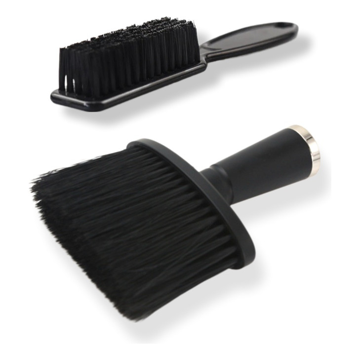 Espanador Macio Para Barbeiro E Escova Degradê Preto em Oferta na Shopee