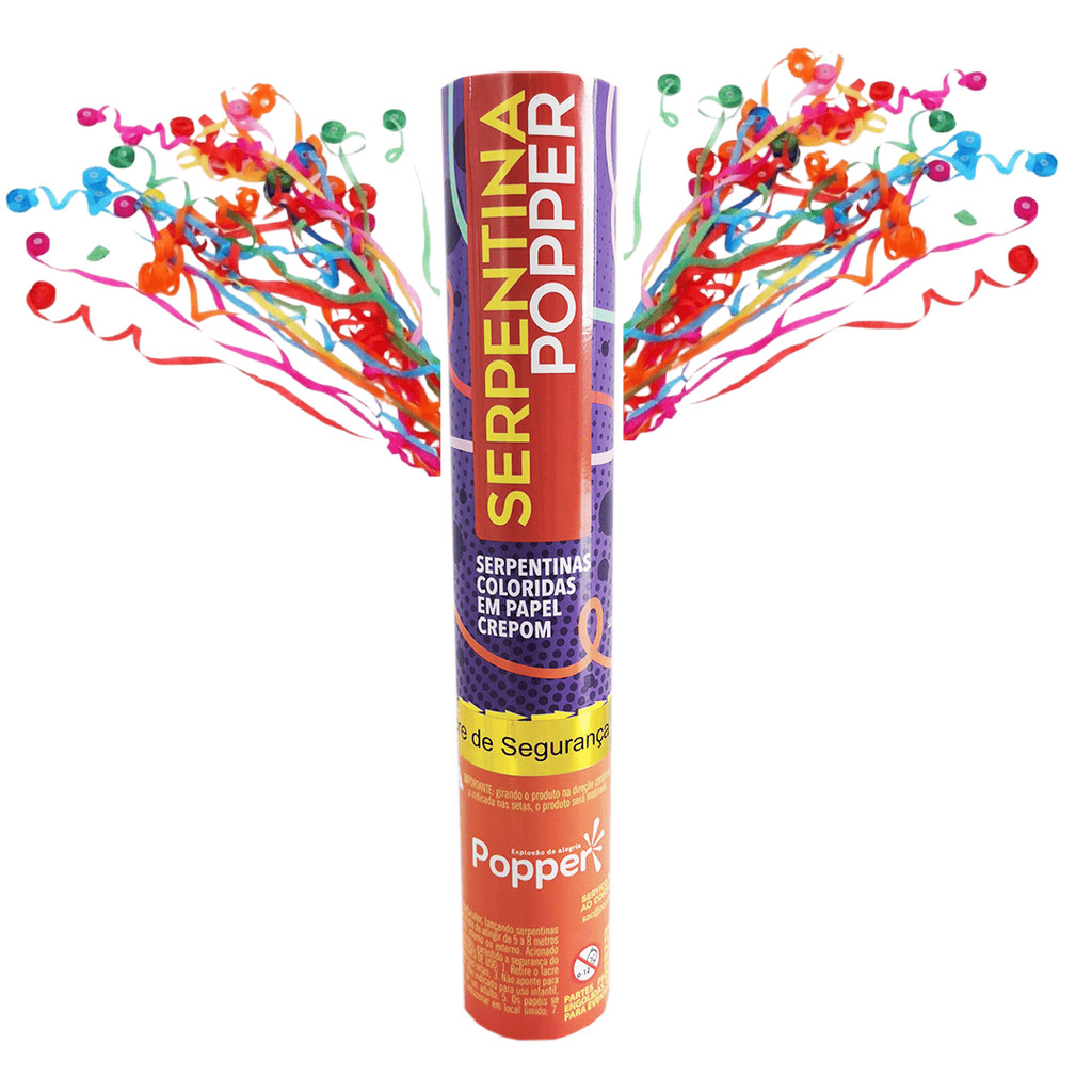 Lança Serpentina Colorida Papel Crepom Carnaval 1 Unid. em Oferta na Shopee
