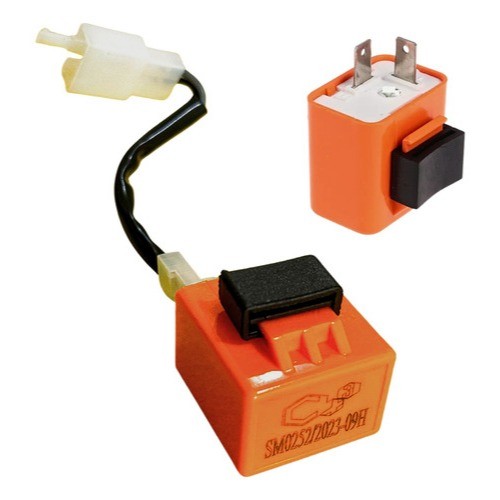 Rele Pisca Seta Led Moto 2 Pinos 12v Universal Com Chicote Com Chicote e Controle de Velocidade Regulável Envio Rápido