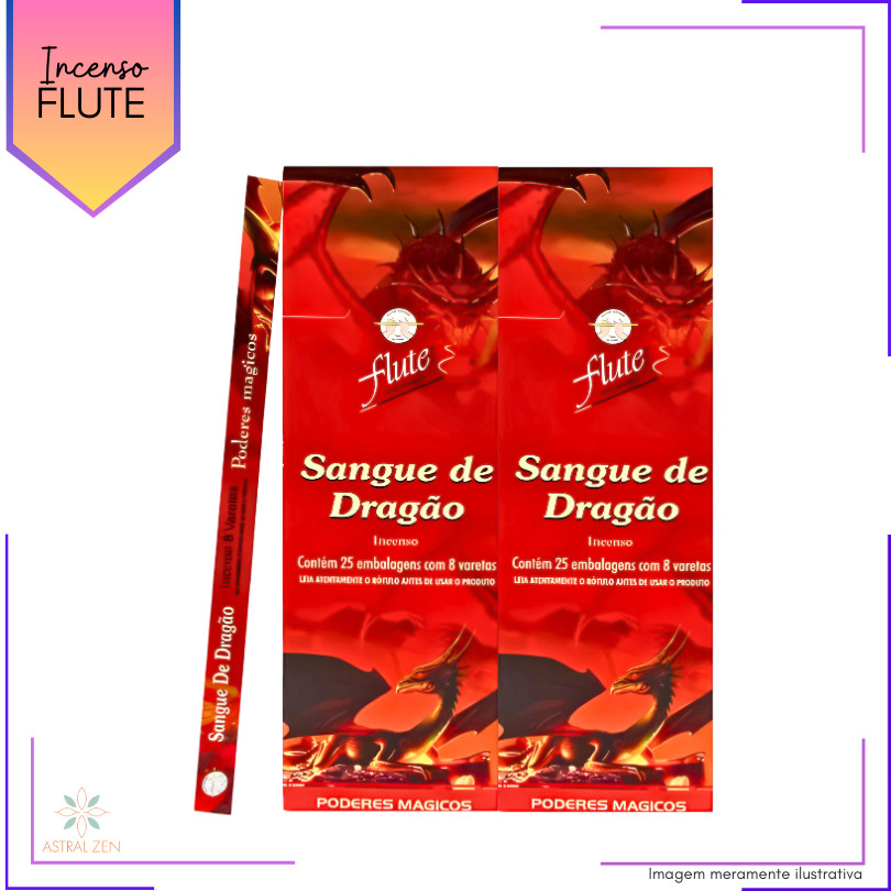 Incenso Flute Sangue de Dragão - Kit com 6 Iguais ou Variados