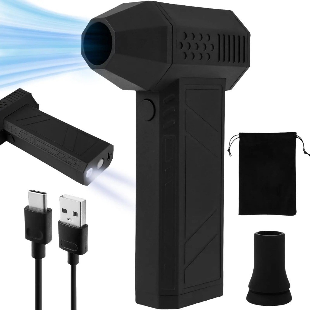 Mini Ventilador Portátil Turbo Super Jet USB Recarregavel