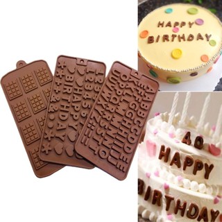 Letra Numérica Moldes De Silicone Para Bolos De Chocolate Ferramentas Decoração De em Oferta na Shopee