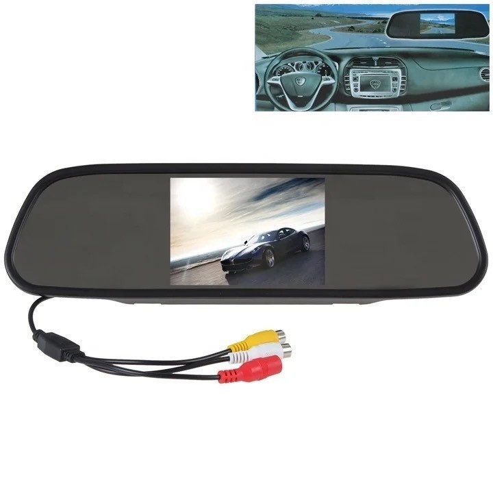 Espelho Retrovisor com Monitor LCD de 4.3" para Câmera de Ré em Oferta na Shopee