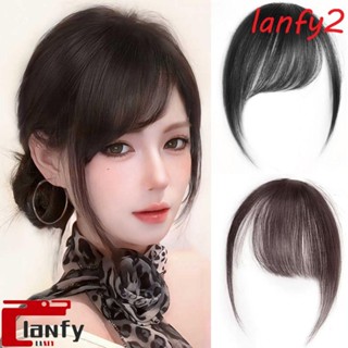 LANFY Franja Lateral De Cabelo Humano , Extensão Natural , Franjas Frontais Invisíveis Marrons Retas em Oferta na Shopee