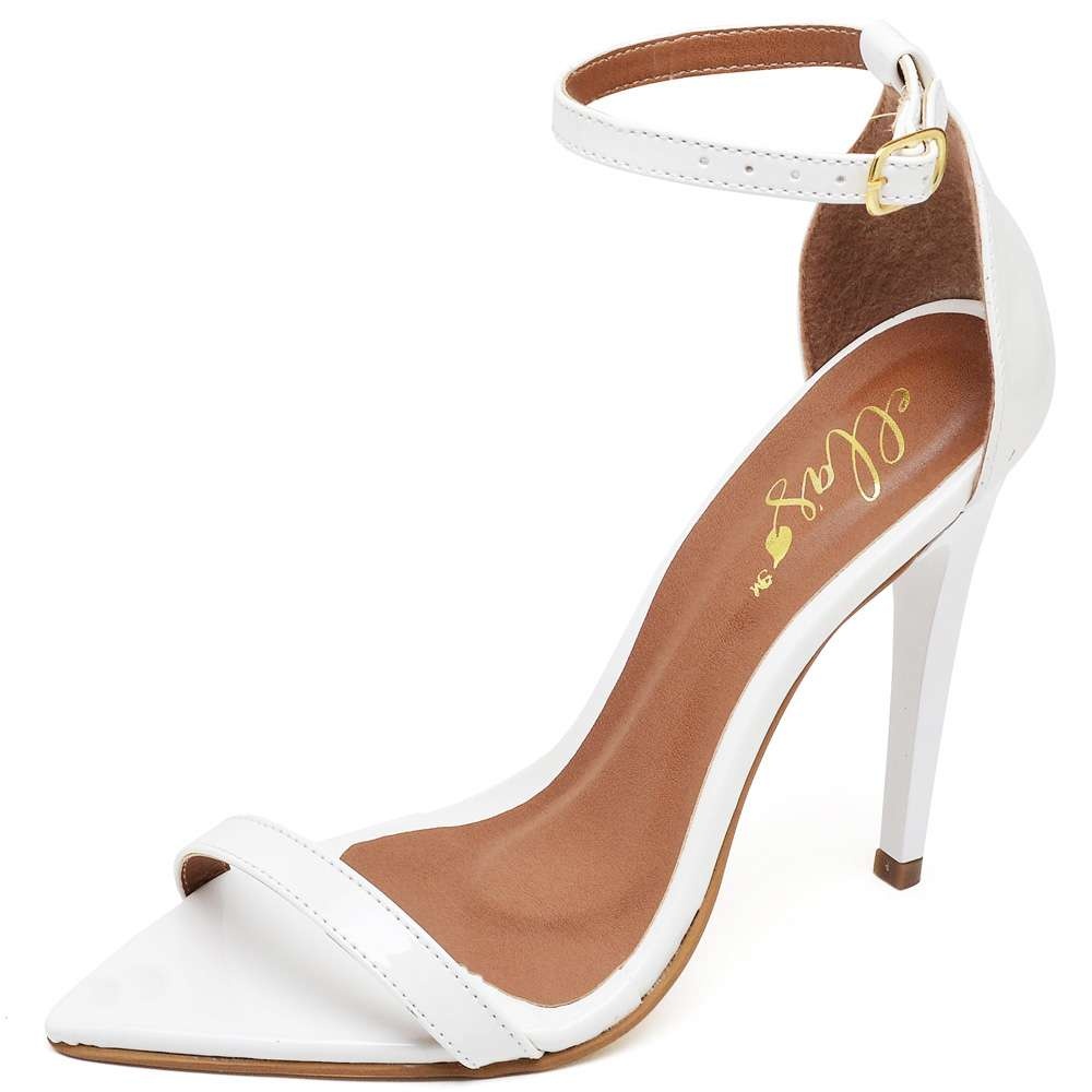 Sandália Salto Fino Verniz Ellas Online em Oferta na Shopee