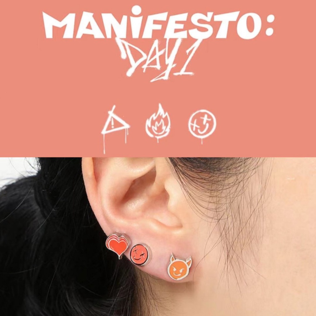 Kpop Idol Enhypen [Manifesto : Dia 1] Brincos D ver . , J E M Conjunto De Temáticos