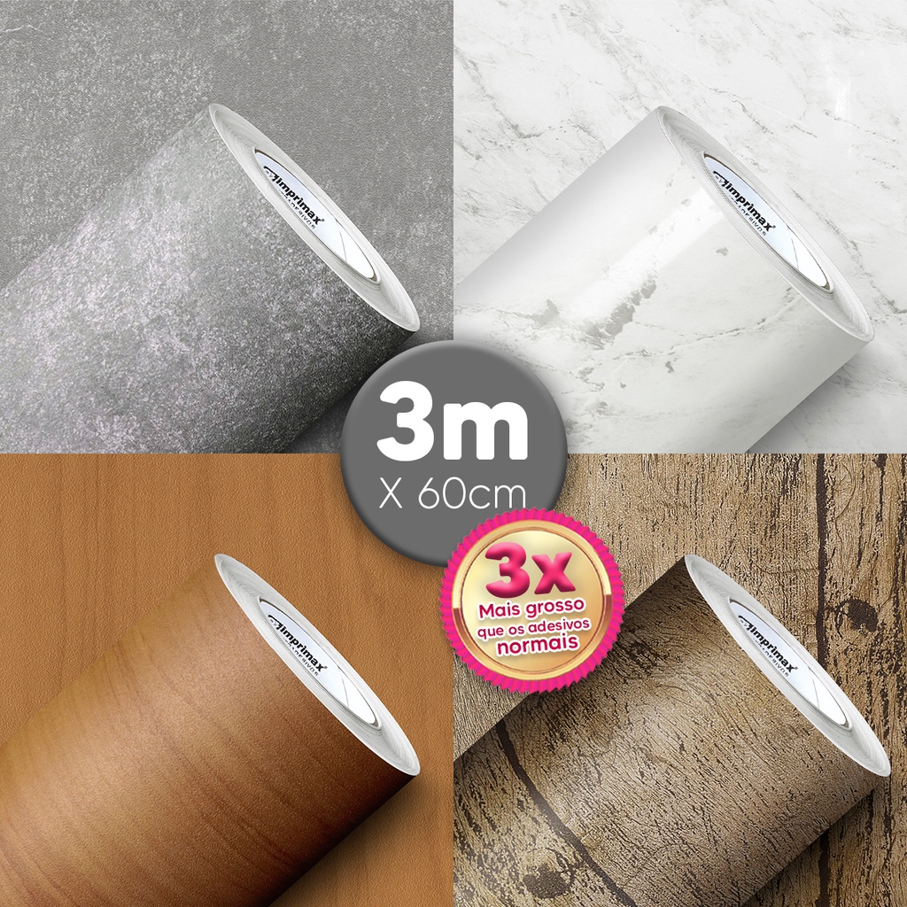 Adesivo Revestimento de Parede e Piso com Varios Modelos Auto Colante Lavável 3m x 60cm em Oferta na Shopee