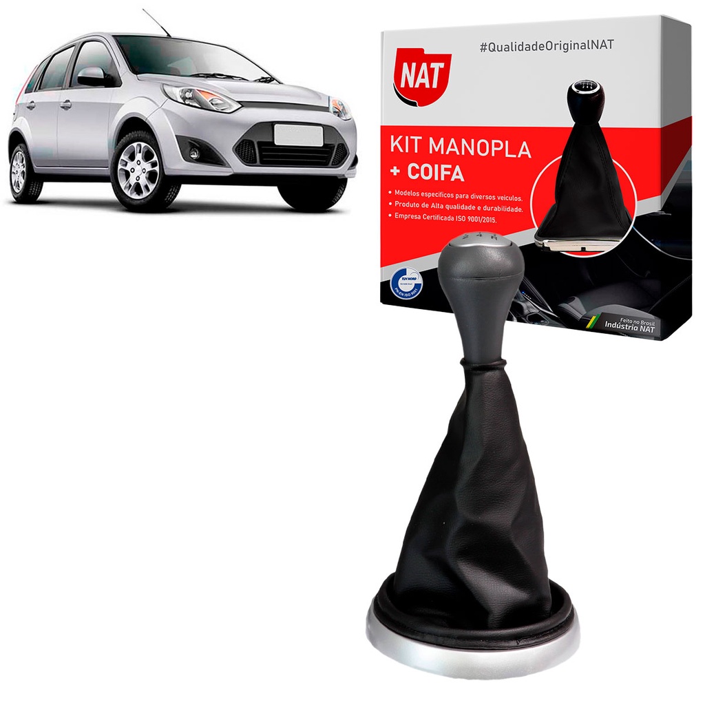 Manopla + Coifa Ford Fiesta 2003 Até 2011 em Oferta na Shopee