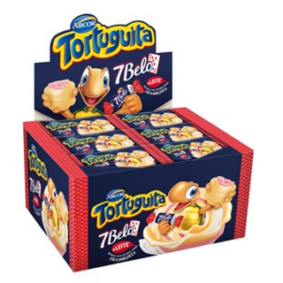 Chocolate 7 Belo Tortuguita Framboesa 24 unidades 15,5g Arcor