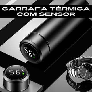 Garrafa Térmica Inteligente Sensor De Temperatura Digital Led Café Água Quente Gelado