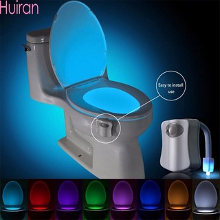 Lâmpada para vaso sanitário noturna com sensor  e  prova d'água de 8 cores
