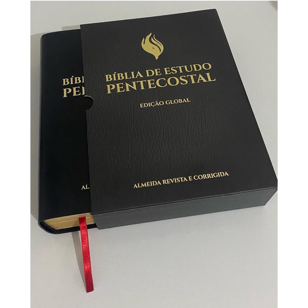Bíblia de Estudo Pentecostal | letra Grande | Capa luxo Preta |RC | Cpad | Edição Global