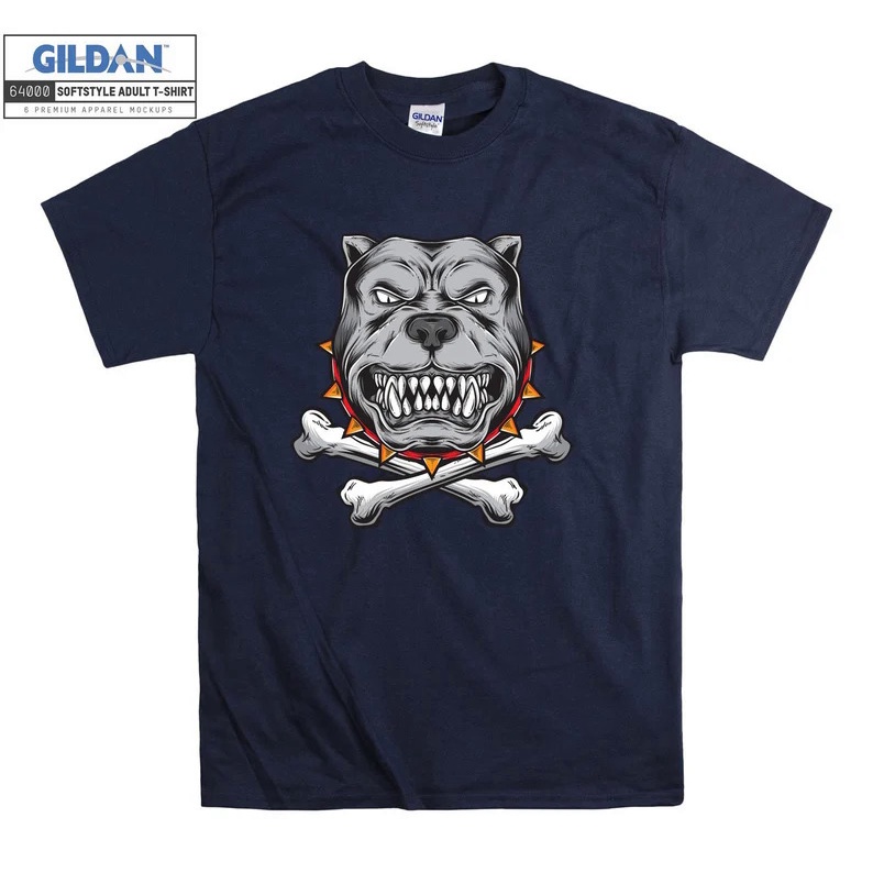 Bulldog Bone Cross Funny Dog T-shirt Homens Mulheres Podem Vestir Casal T Short T Trendy T-shirt Clássica Casual Clássica de Rua Pura T-shirt de Algodão Fofo