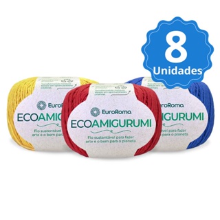 Fio EcoAmigurumi 250m 160g Kit 8 Unidades em Oferta na Shopee