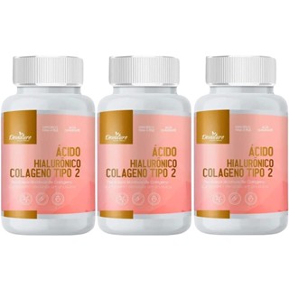 KIT - Acido Hialuronico Colageno Tipo 2 com Vitamina C 100 Capsulas - Denature