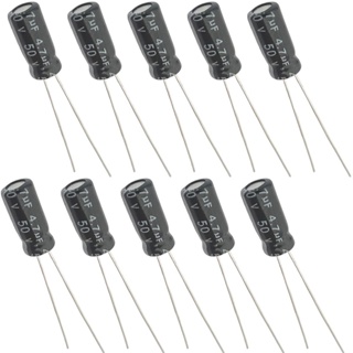 Capacitor Eletrolítico 4,7uF 50V  - Kit 10 Peças em Oferta na Shopee
