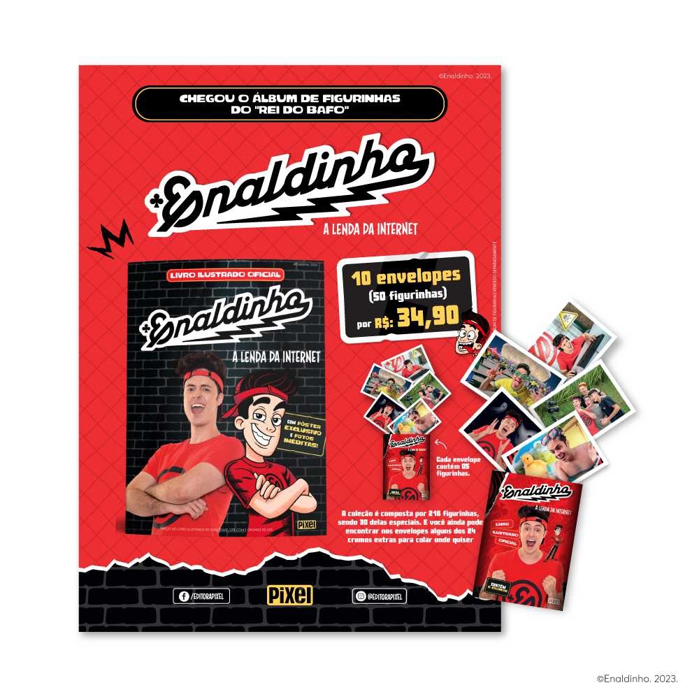 PACK COM 50 FIGURINHAS DO ÁLBUM DO ENALDINHO em Oferta na Shopee