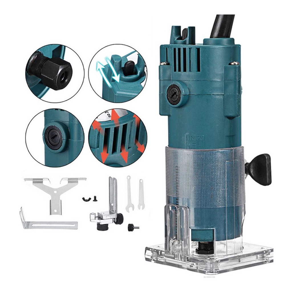 Tupia Manual Lâminadora Elétrica Com Guia Corte 710w Tssaper
