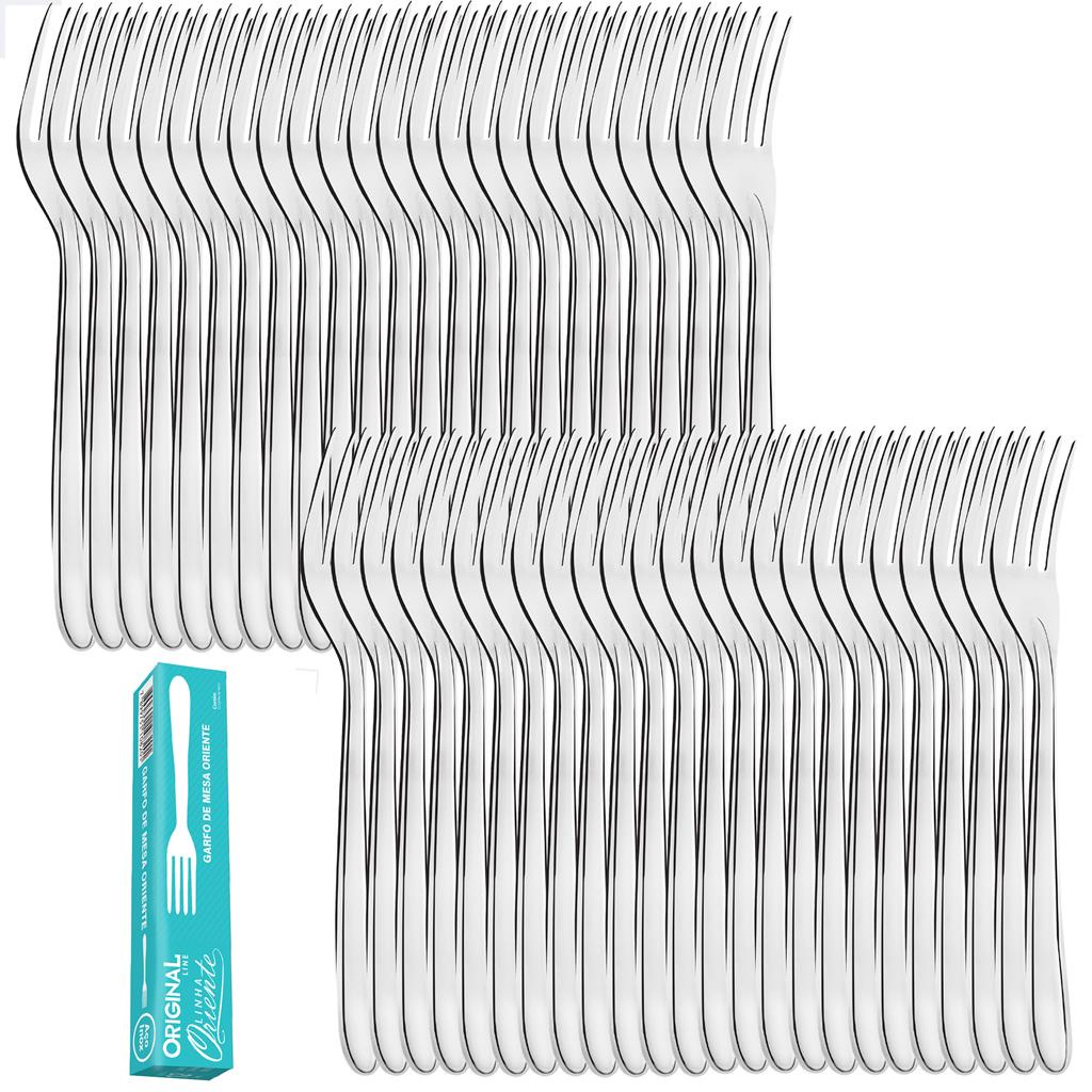 Kit Jogo 48 Garfo Mesa Sopa Buffet Restaurante Lanchonete Aço Inox Linha Oriente Original Line em Oferta na Shopee