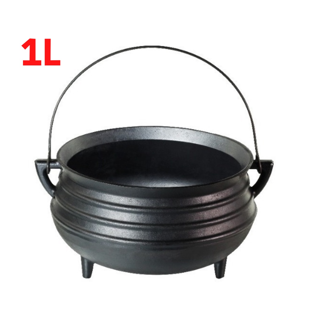 Panela Tripé Caldeirão Ferro Fundido Sem Tampa 1,0 Litro Santana em Oferta na Shopee