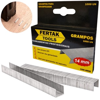 Grampos 14mm Tipo Reto Para Grampeador de Pressão Com 1000 Un | Fertak em Oferta na Shopee