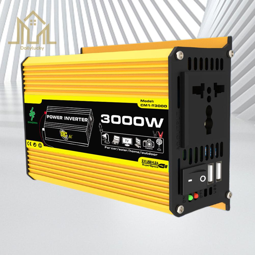 Inversor DC 12V Para AC 110/220V Conversor De Potência 3000W Transformador De Tensão Carros [Dailylucky.br-DLY]