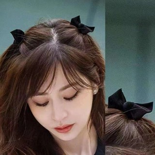 Princesas Meninas Preto Veludo Vermelho Fofo Laço Grampos De Cabelo