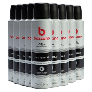 Kit 9 Desodorantes Aerosol Bozzano Invisible 90g