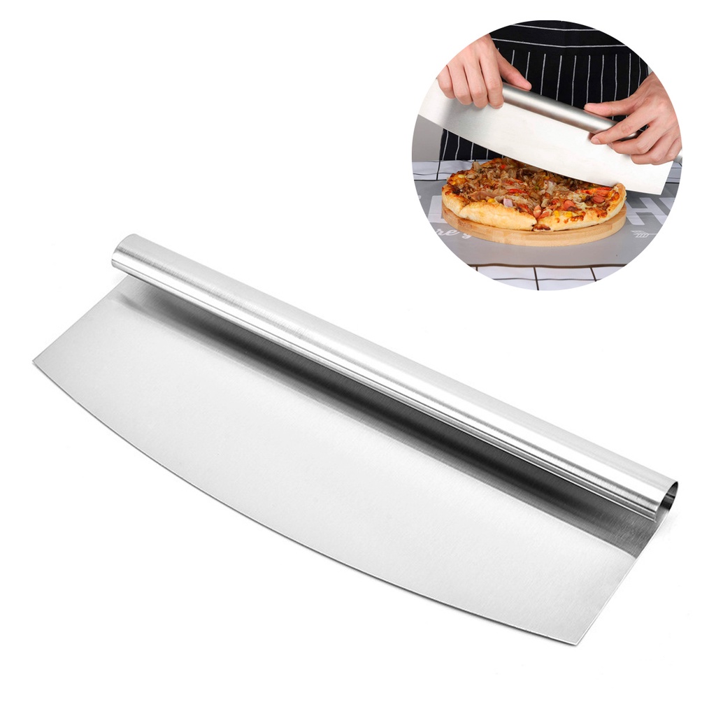 Cortador raspador espátula grande 35cm Inox para pães pizza bolo tortas massas confeitaria cozinha culinária