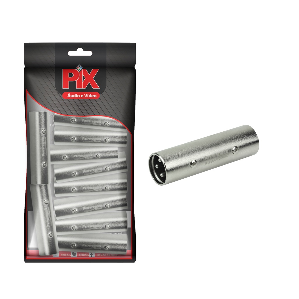10x Adaptador Canon Xlr Macho X Xlr Macho Emenda Conector