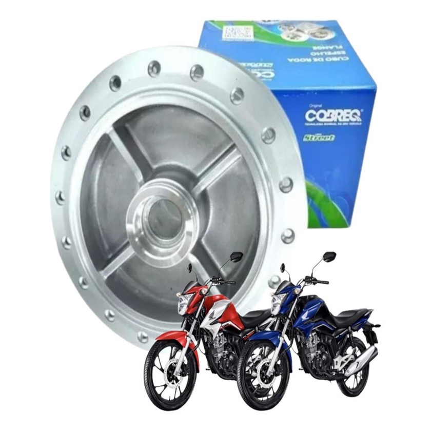 Cubo Roda Traseira Honda Cg 150 Titan Fan 150 Cg 160 Start 2004 2005 2006 2007 2008 2009 2010 2011 2012 2013 2014 2015 2016 2017 2018 2019 2020 2021 2022 Original Cobreq