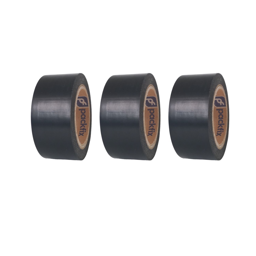 Fita Demarcação de Solo Preta 48mm x 30 metros Demarcar Piso Porta Janela - 3 Rolos