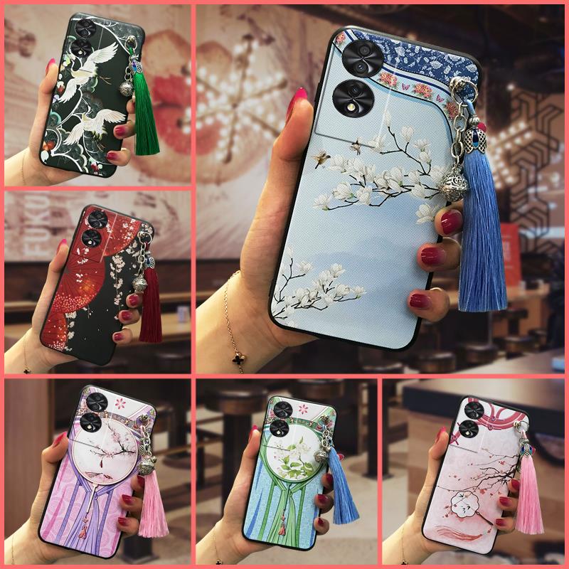 Durable TPU Phone Case For TCL 40 NxtPaper 4G Shockproof Anti-knock bell Silicone Dirt-resistant Chinese Style protective