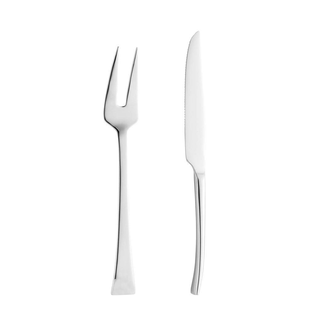 Faca e Garfo para Assado Berna em Inox Wolf em Oferta na Shopee