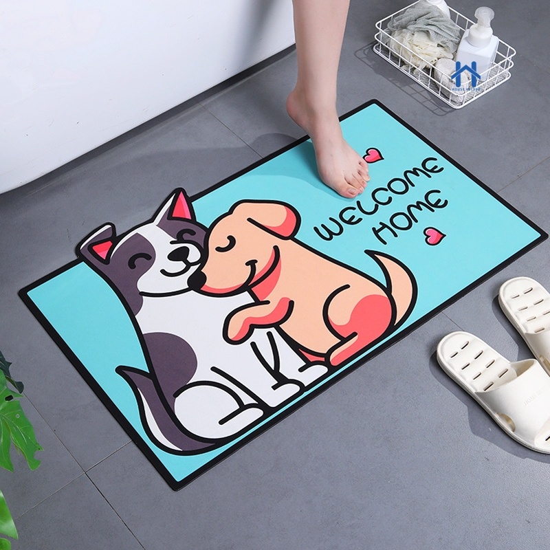 Tapete tipo Capacho para Porta de Entrada Estampado Pet Antiderrapante 40x60cm HH UTILIDADES