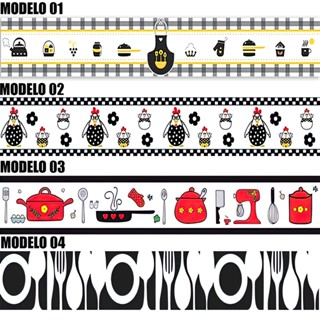 Faixa Decorativa Adesivo de Parede Para Cozinha Vários Modelos