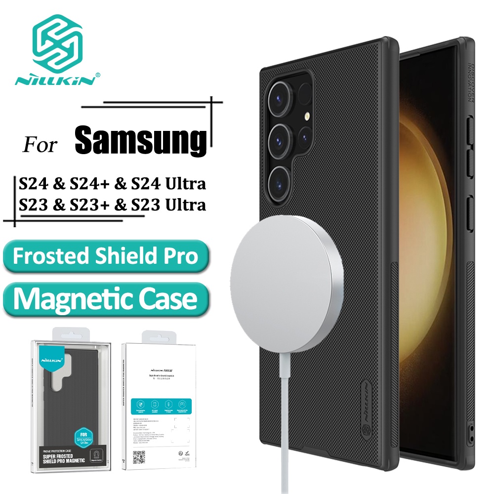 Nillkin Escudo Magnético Pro Caso Para Samsung Galaxy S25 Ultra S25 FE S24 S23 De Telefone Anti Impressão Digital À Prov em Oferta na Shopee