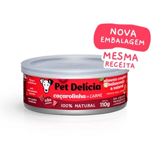 Ração Úmida Para Cães Adultos Pet Delícia Sabor Caçarolinha de Carne 110g em Oferta na Shopee