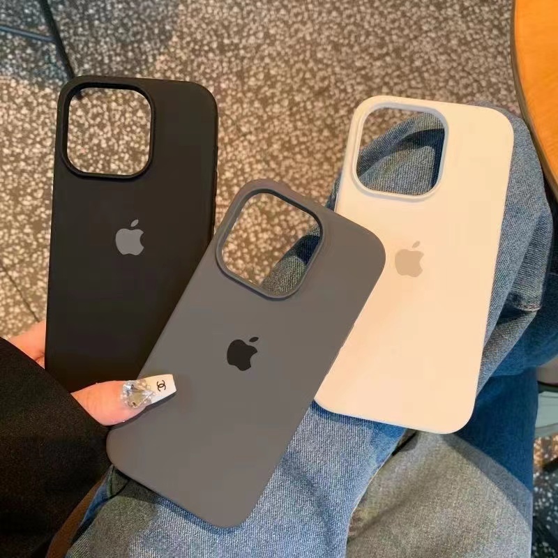 Estojo Oficial De Silicone Flocado Para IPhone 15 14 13 12 11 Pro Max 15 Plus 13 Mini