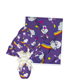 25 Sacos Express  PÁSCOA  COELHO ROXO ARCO IRIS Ovo Páscoa 100g a 150g - 24X24 cm  Luckyfest em Oferta na Shopee