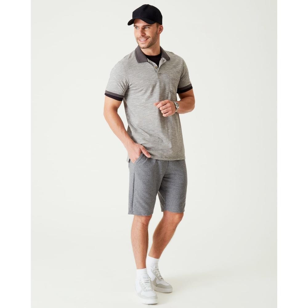 Bermuda Básica Masculina Cintura Média Em Moletom Sem Flanela em Oferta na Shopee