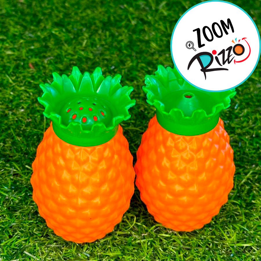 Detalhes do Kit Saleiro e Paliteiro Abacaxi - Laranja - 9,5cm - 1 unidade - Rizzo