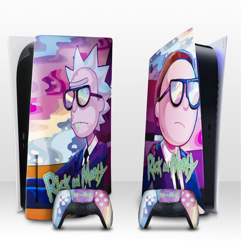 Skin para PS5 com Disco Rick and Morty Morty Smith MIB